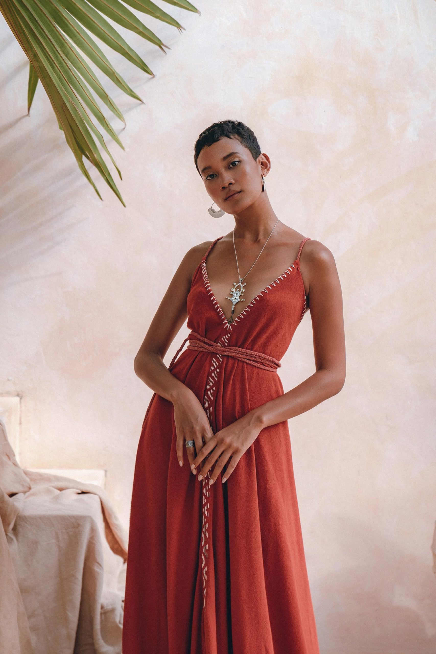 Red Boho Bridesmaid Dress Minimalist Bohemian Adjustable Maxi Red Boho Bridesmaid Dress Minimalist Bohemian Adjustable Maxi