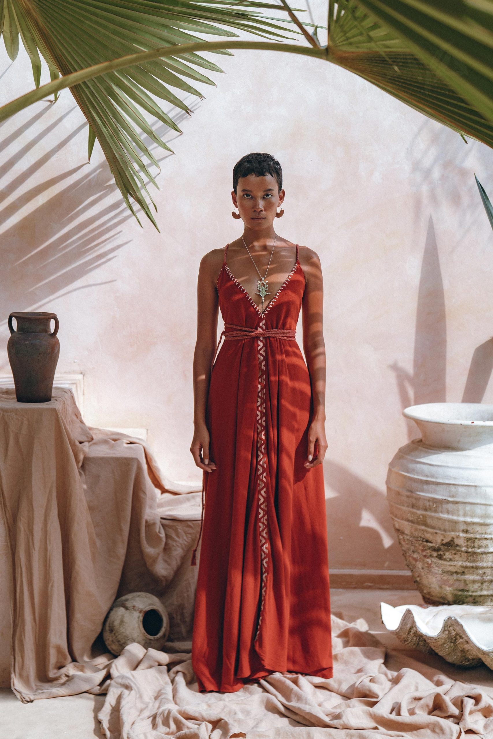 Red Boho Bridesmaid Dress Minimalist Bohemian Adjustable Maxi Red Boho Bridesmaid Dress Minimalist Bohemian Adjustable Maxi