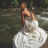 Off White Harmonia Dress Organic Boho Wedding Beach